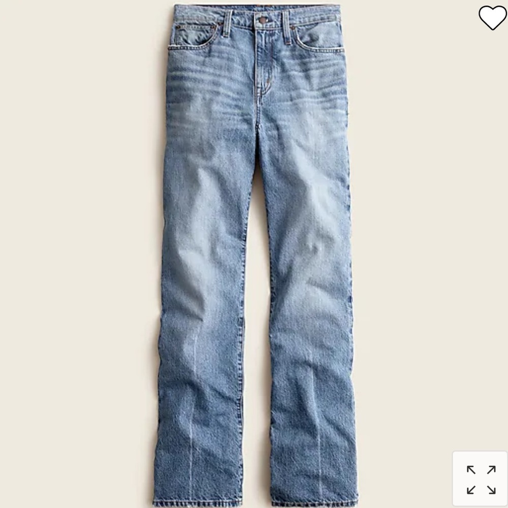 J Crew Point Sur palisades flare jean in Indigo Ocean wash